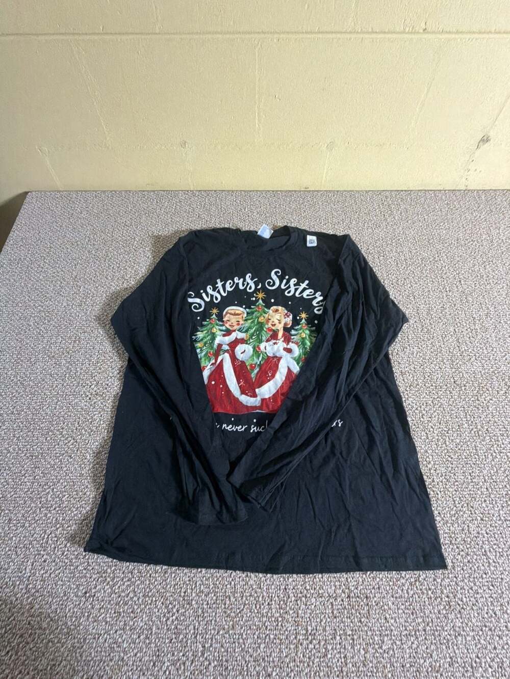 Port & Company Sisters Sisters Long Sleeve Shirt Size XL Black